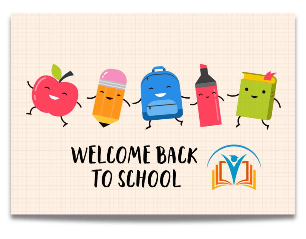 Welcome back students personalized greeting card