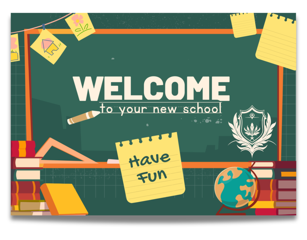 Welcome back students personalized greeting card