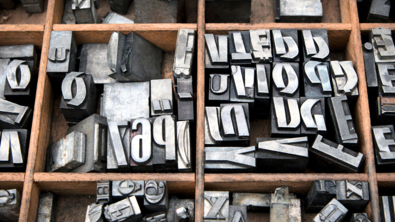 Typography and fonts article header