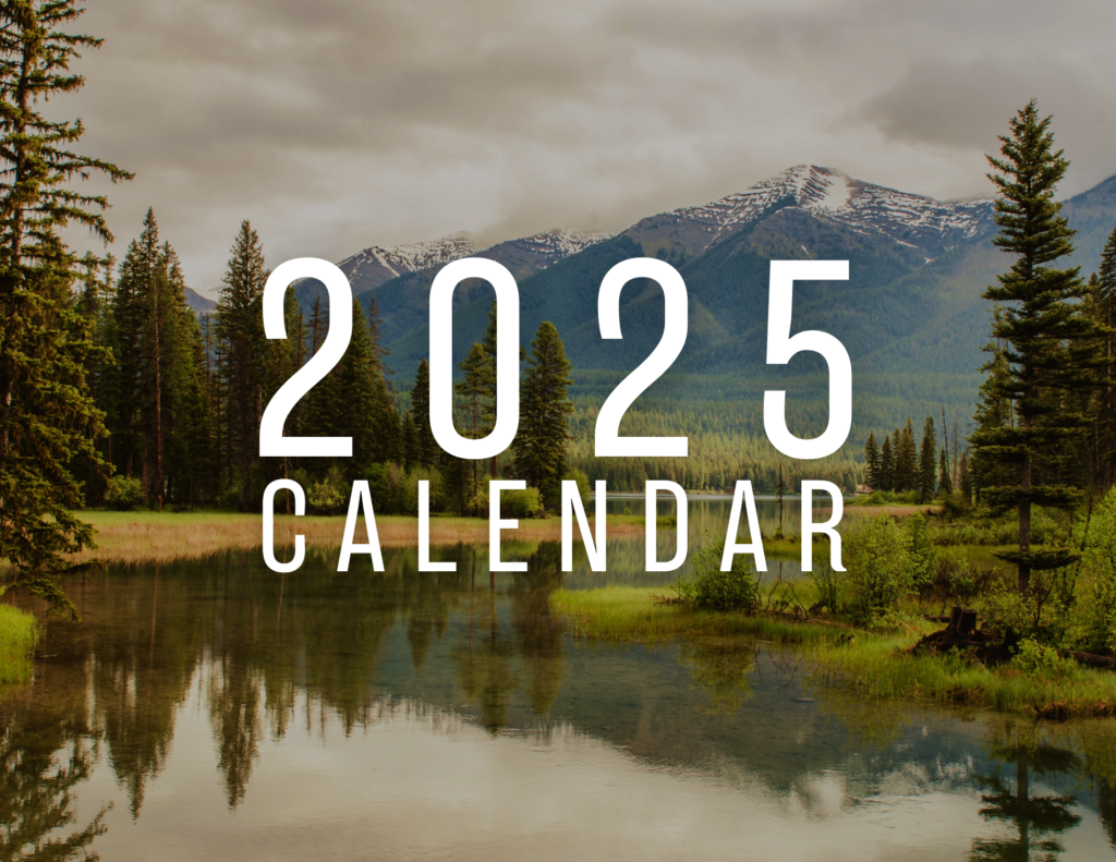 Nature calendar for 2025