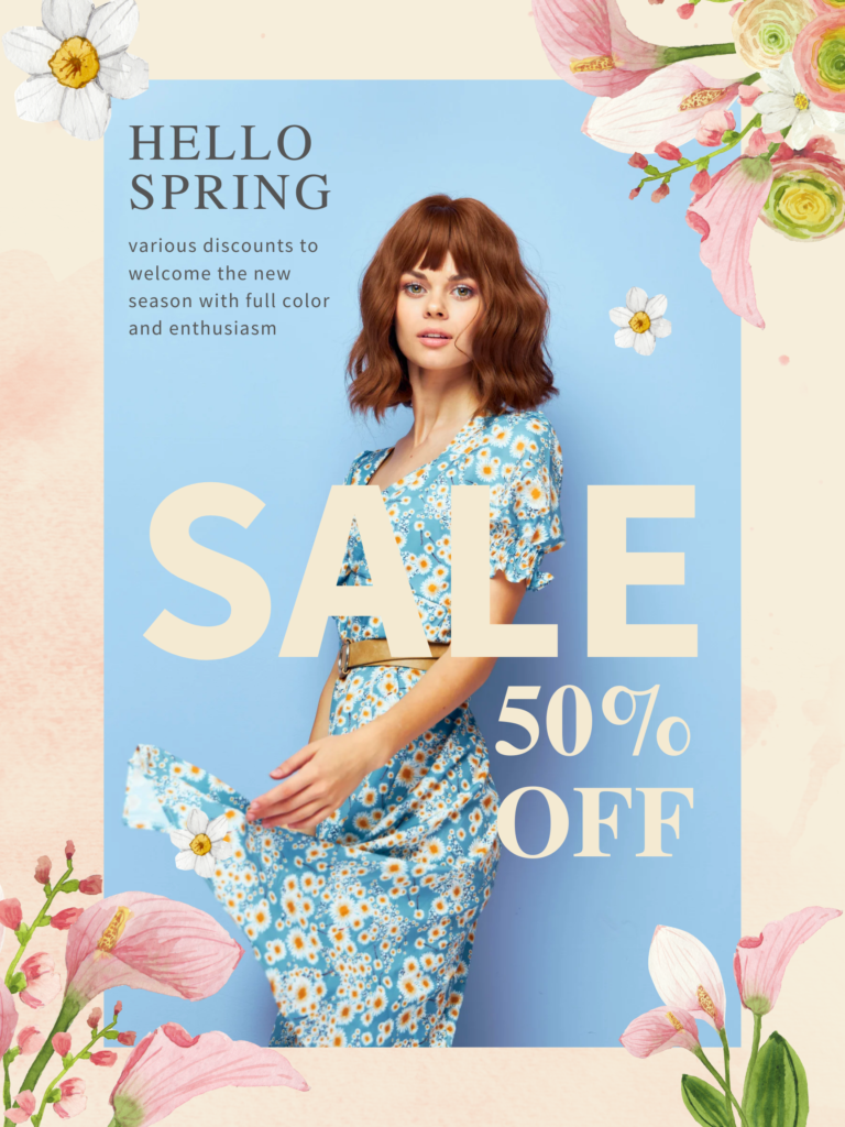 retro Spring poster for retail store