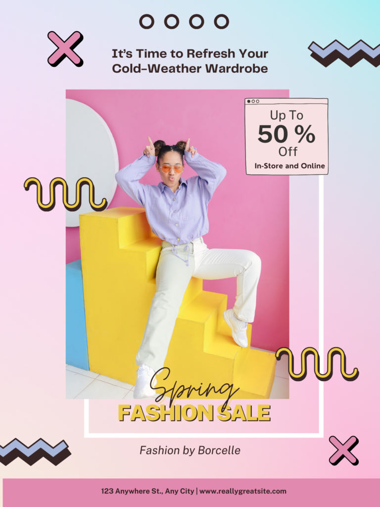 Spring youthful poster for retail store