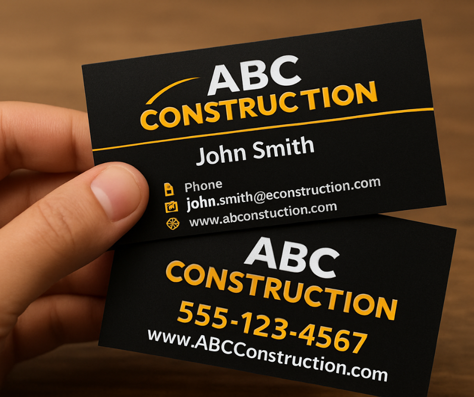 Business Cards for Construction Company