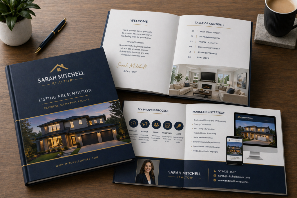 Real Estate listing presentation books